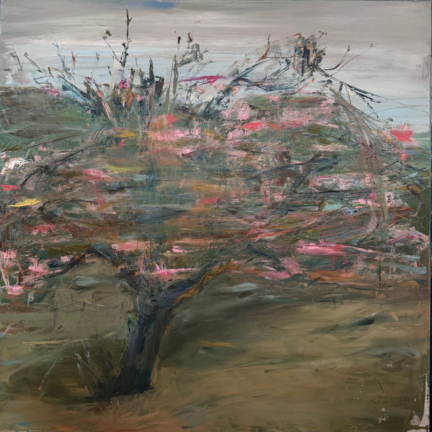 Blossoms in the Wind, Oil on canvas by Agnieszka Pyszczak