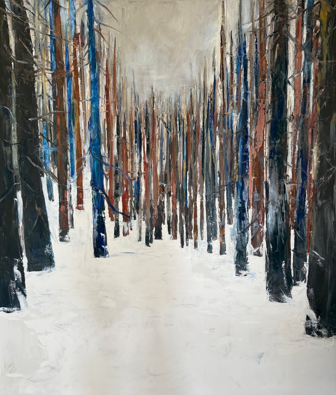 Sapphire Forest, Oil on canvas by Agnieszka Pyszczak